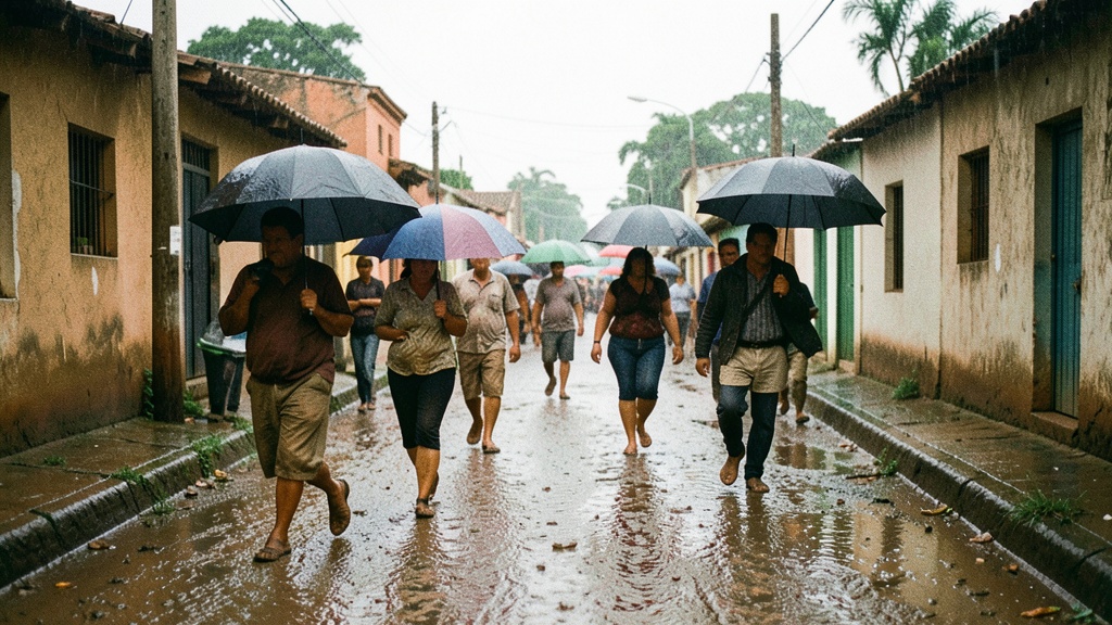 Fuertes lluvias afectan al cantón Pedro Carbo en el Guayas