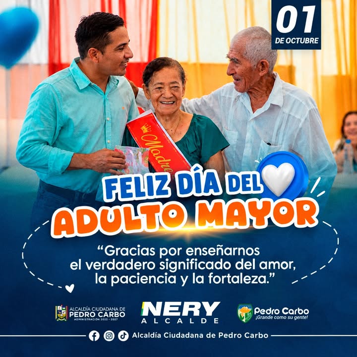 Pedro Carbo celebra el Día del Adulto Mayor con un mensaje de agradecimiento