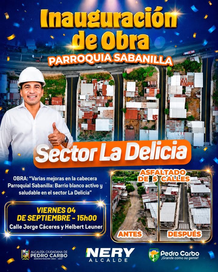 Inauguran obra clave en Sabanilla con el alcalde Nery Jaramillo este viernes