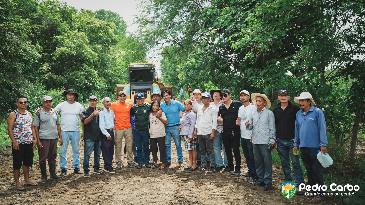 Pedro Carbo: Vías rurales de Bajo Grande se mejoran para los agricultores