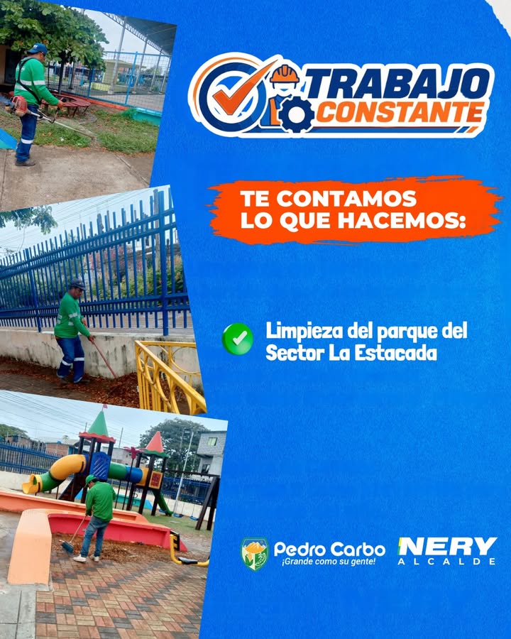 Pedro Carbo: Limpieza y mantenimiento del parque La Estacada para vecinos